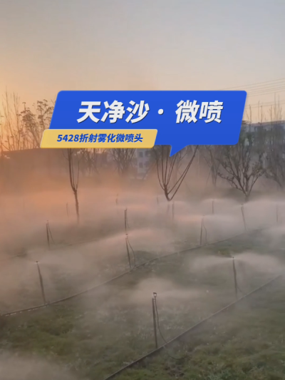 【天净沙&middot;微喷】枯藤老树昏鸦，草地仙境人家，地插微喷雾化，夕阳西下，灌溉，你问，我答！#5428折射雾化微喷头 #微喷 #华维集团