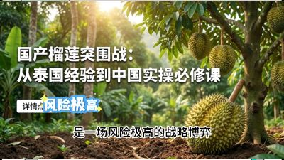 第一节：榴莲突围战：选址决策指南，告别赌运气，用硬指标圈定&ldquo;优生，课程：《国产榴莲突围战：从泰国经验到中国实操的8堂必修课（高阶实战版）》