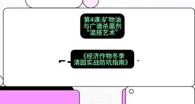 第4节：【替代方案】矿物油与广谱杀菌剂的&ldquo;混搭艺术&rdquo;，课程：《经济作物冬季清园&middot;实战防坑指南》#识农AI