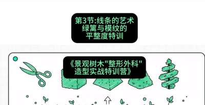 第03节：线条的艺术&mdash;&mdash;绿篱与模纹的平整度特训，课程：《景观树木&ldquo;整形外科&rdquo;造型实战特训营》#识农AI